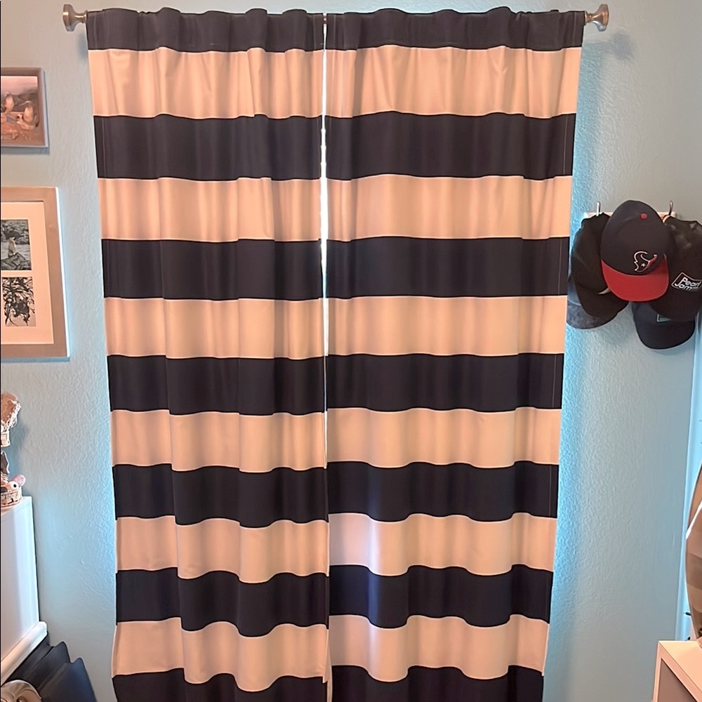Pair of Pillowfort twill blackout curtains 42”X84”
